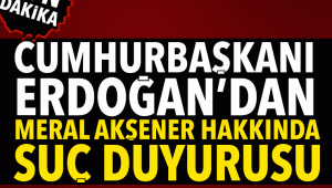 Erdoğan'dan Meral Akşener'e suç duyurusu