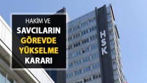 Hâkim ve savcılara yükselme kararı