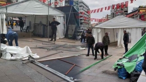 Ankara'da tanzim çadırları toplatılıyor