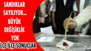 19 ilçeden gelen sonuçlara göre son durum!