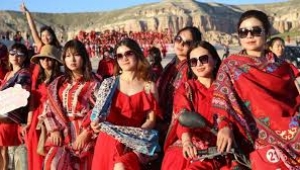 1000 Çinli kadın Kapadokya'da: Hayran kaldılar