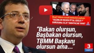 Ekrem İmamoğlu'ndan Binali Yıldırım'a ''çaldılar'' yanıtı