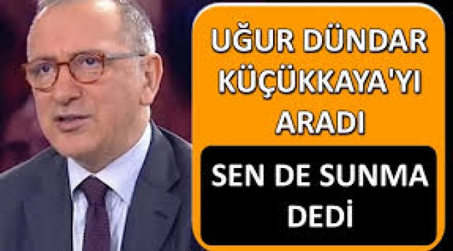 Altaylı: Dündar'ın Küçükkaya'yı arayarak sen de sunma dediği 