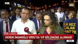 Ekrem İmamoğlu Ordu'da VIP bölümüne alınmadı