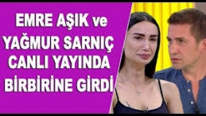 Emre Aşık ile Yağmur Sarnıç canlı yayında birbirine girdi