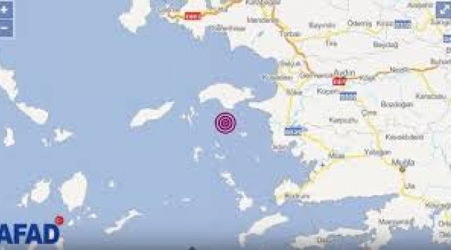 Ege Denizinde 12 deprem meydana geldi.    