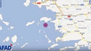 Ege Denizinde 12 deprem meydana geldi.    