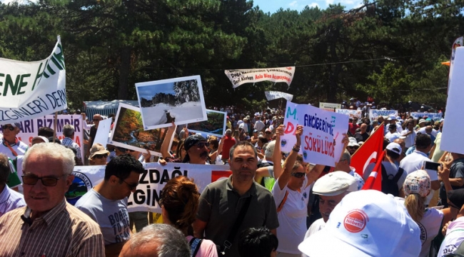 Kaz Dağları'ndaki Su ve Vicdan Nöbeti'nden kareler