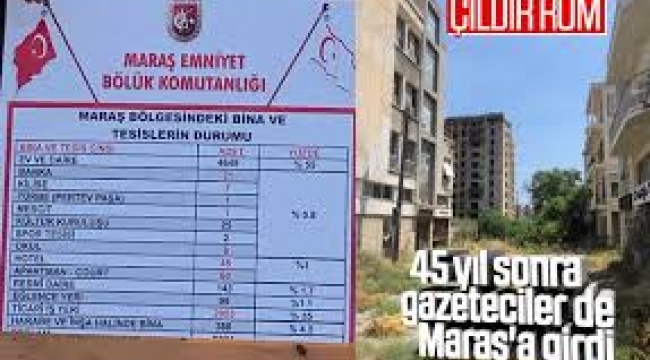 Maraş bölgesi 45 yıl sonra basına açıldı