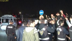 Havalimanında Beşiktaş'a protesto