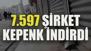 Kurulan şirket sayısı azaldı, 7.597 şirket ise kepenk indirdi...