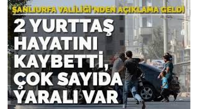 Şanlıurfa'ya roket saldırısı! Çok sayıda yaralı var