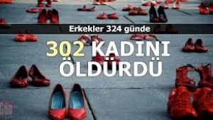 324 günde 302 kadının erkekler tarafından öldürüldüğü bir ülkede yaşıyoruz!