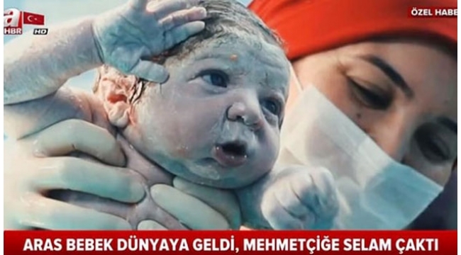 A Haber'in doğar doğmaz asker selamı veren bebek haberi