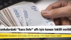 Bankalardaki kara liste affı için kanun teklifi verildi