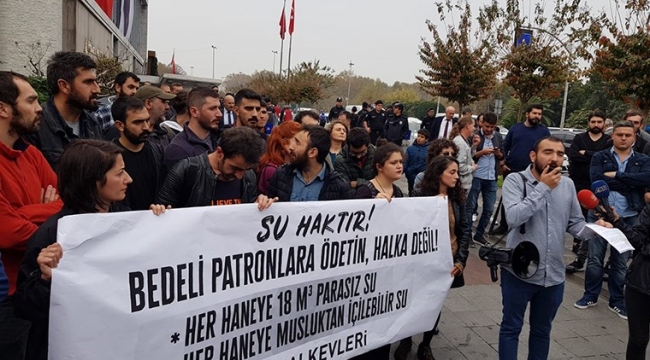 İstanbul'da su zammı protestosu