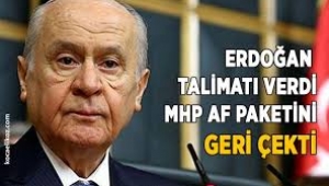 Bahçeli af teklifini geri çekti...