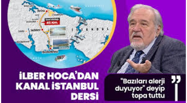 İlber Ortaylı'dan Ekrem İmamoğlu'na 'Kanal İstanbul' dersi!