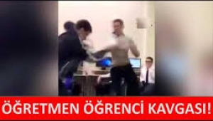 Öğretmen ile öğrenci tekme tokat kavga etti!