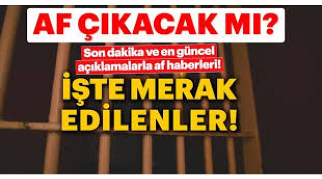 "2019'da af çıkacak mı?" "Af ne zaman çıkacak?"