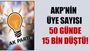 AKP'nin üye sayısı 50 günde 15 bin düştü