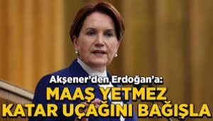 Akşener'den Erdoğan'a: Maaş yetmez, Katar uçağını bağışla