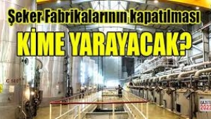 Demek ki şeker fabrikaları çok önemliymiş!