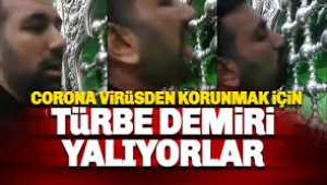 İran'da coronavirüsten korunmak için türbe yalıyorlar  