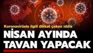 'Koronavirüs nisan ayında tavan yapacak'