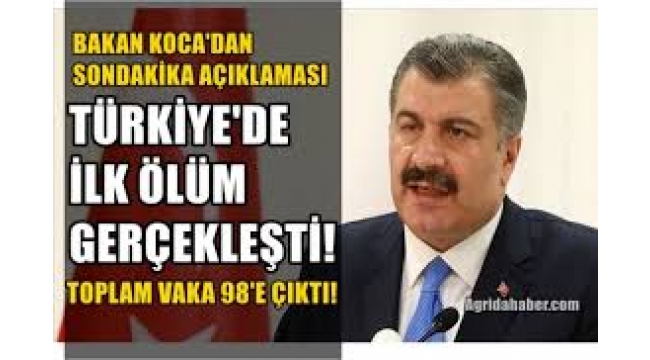 Sağlık Bakanı Koca, Türkiye'de Koronavirüs kaynaklı ilk ölümü duyurdu!