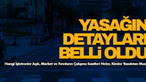 Sokağa çıkma yasağının detayları belli oldu