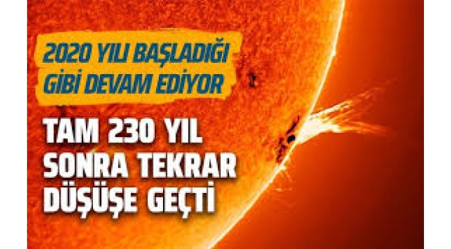 NASA kötü haberi duyurdu: Güneş solar minimum dönemine girdi