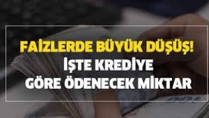 Kredi faizlerinde büyük düşüş