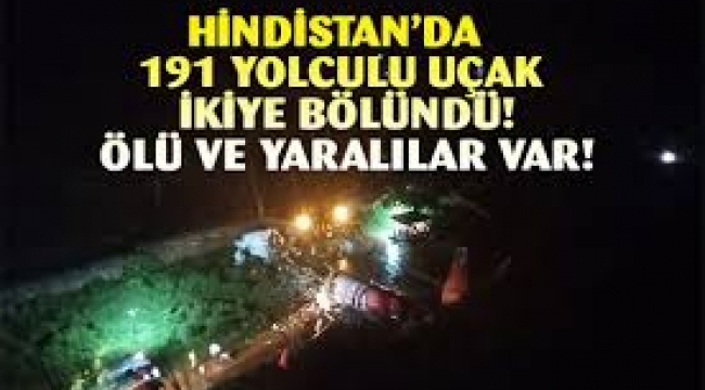 191 yolculu uçak ikiye bölündü