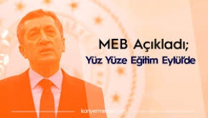 21 Eylül'de yüz yüze eğitim başlayacak