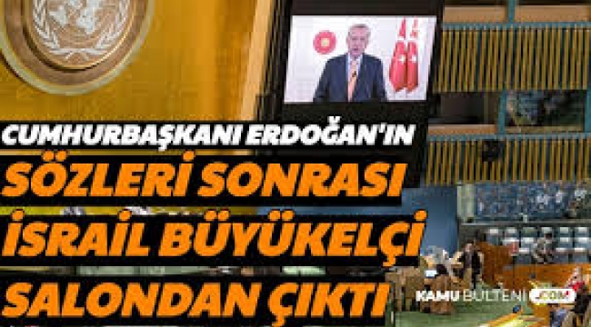 Erdoğan konuştu, İsrail büyükelçisi salonu terketti