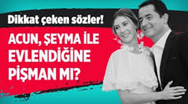 Ilıcalı, "Şeyma ile evlendiğin için pişman mısın?" ...