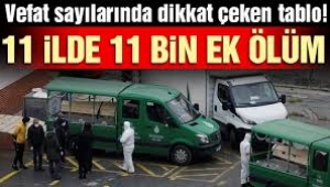 Vefat sayılarında dikkat çeken tablo: 11 ilde 11 bin ek ölüm