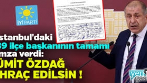  39 başkan, Ümit Özdağ'ın partiden ihracını talep etti