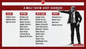A Milli Takım'ın aday kadrosu belli oldu!