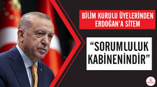 Bilim Kurulu üyelerinden Erdoğan'a sitem: Sorumluluk kabinenindir