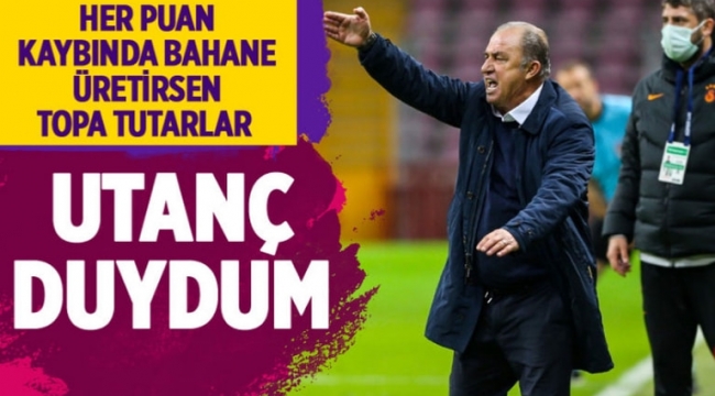 Fatih Terim her puan kaybında bahane aradı topa tutuldu: Utanç duydum