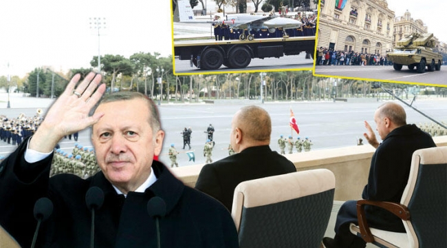 Bakü'de zafer geçişi