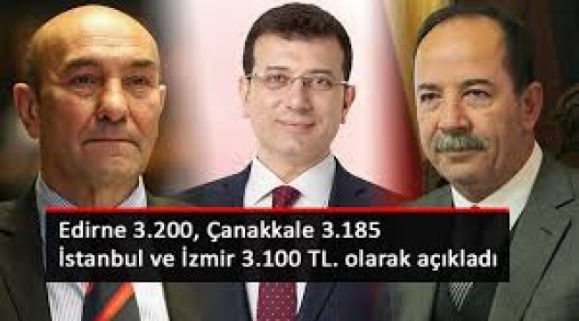 CHP'li belediyeler asgari ücreti 3100 TL olarak belirledi