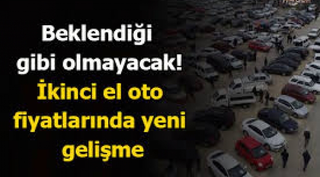İkinci el araçlarda yeni gelişme