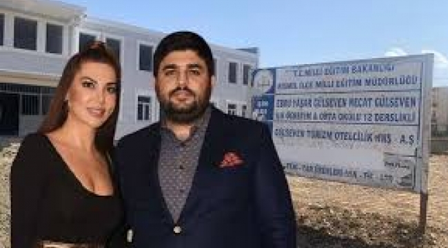 tv100'ün patronu Necat Gülseven eşi Ebru Yaşar adına okul yaptırdı