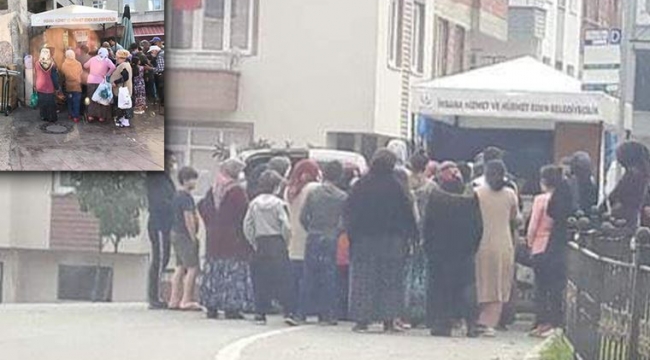 Yurttaşlar kuru ekmek için sıraya girdi
