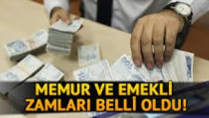 Emeklilerin ve memurların alacağı zamlar belli oldu