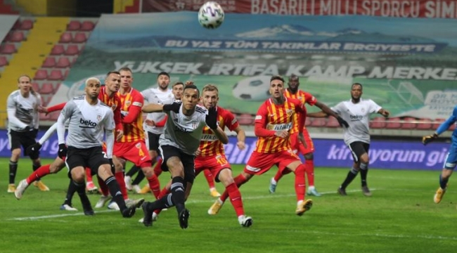 Kayserispor'u 2 golle geçen Beşiktaş ligin yeni lideri