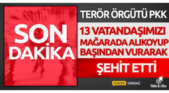 Bir mağarada 13 vatandaşımızın naaşlarına ulaşıldı